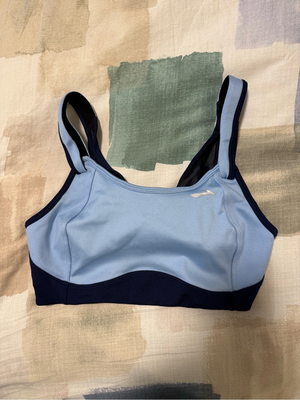 Brooks Fiona Light Blue and Navy Sports Bra